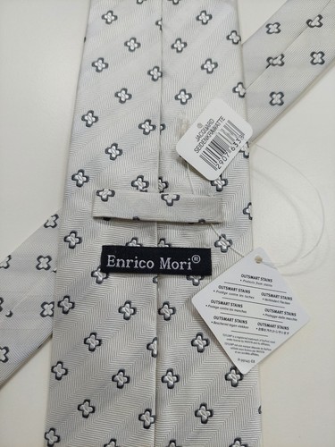 NEW "ENRICO MORI" TIE 100% SILK TIE SILK TIES MADE IN ITALY NEW TIES - Picture 5 of 7