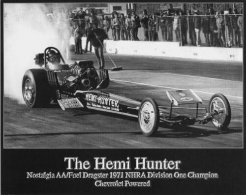 "Hemi Hunter" Chevy Powered Nostalgia Top Fuel Dragster DISPOSIZIONE ORIGINALE!