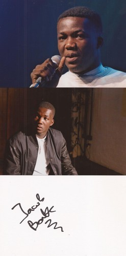 MUSIK: JACOB BANKS SIGNED 6x4 WHITE CARD+2 UNSIGNED PHOTOS+COA *MOVE WITH YOU*