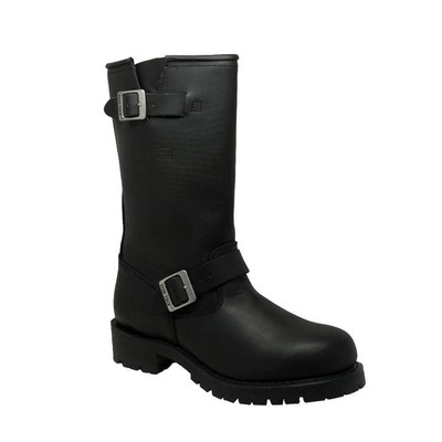 Ridetecs Motorcycle Boots Men'S Wide Full-Grain Oiled Leather Engineer Boot