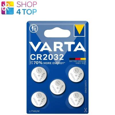 5 VARTA CR2032 LITHIUM COIN CELL BATTERIEN 3V 2032 NO MERCURY EXP 2033 5BL NEU