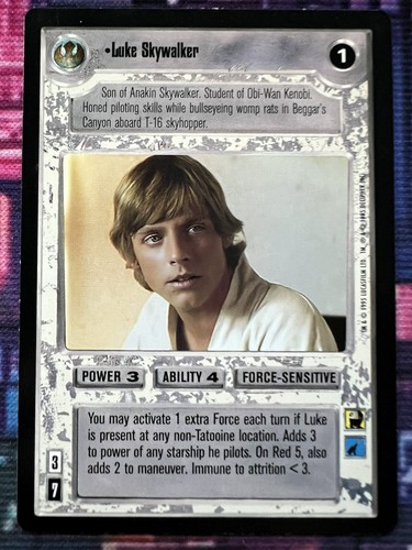 Luke Skywalker Star Wars CCG Premiere card