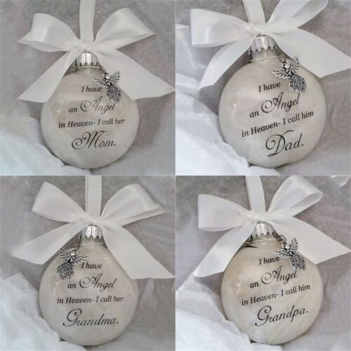 Angel In Heaven Memorial Ornament Hanging Ornament Family Pendant Feather Ball - Picture 1 of 15