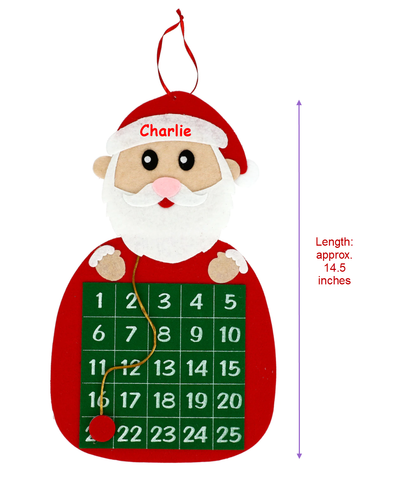 Personalized Santa Claus Christmas Advent Calendar for kids - Picture 2 of 2
