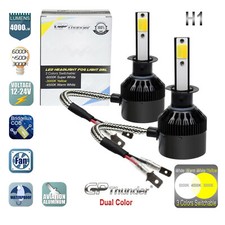 H1 3000k 4500k 6000k 3-color Switchable Led Headlight Low High Beam Fog 2-bulbs H1 3000k 4500k 6000k 3-color Switchable Led Headlight Low High Beam Fog 2-bulbs