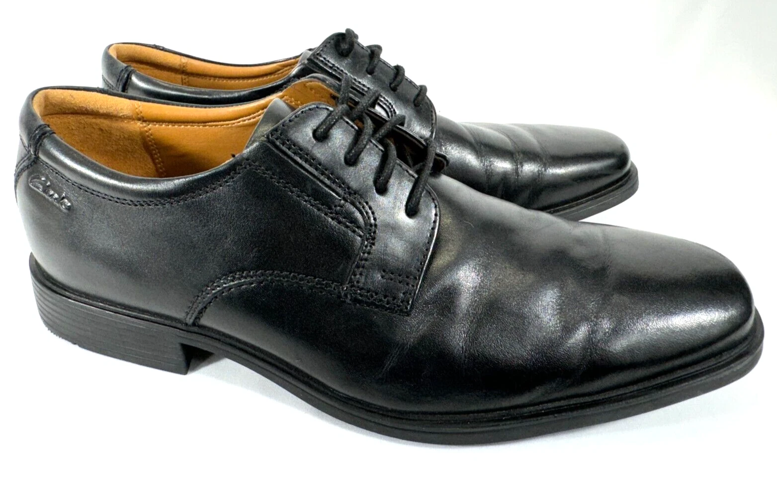 Abito comodo Clarks Collection 15770 da uomo taglia 9 M US UK 8 in pelle nera us intime ottimeioni