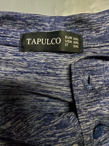 Shirt Men - Short Sleeve Pullover by Tapulco - Two Tone Blue - Size XXL - Picture 3 of 3