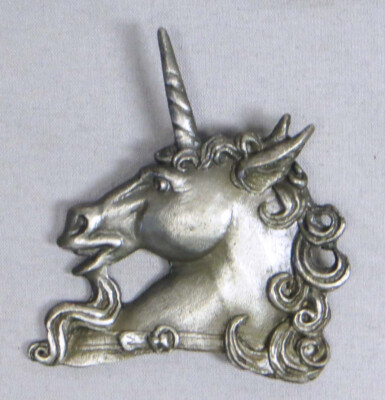 Rare HTF Vintage 1976 James Lane Casey Pewter Unicorn Horse Pendant EXC!