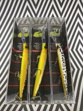 (3) Rapala Deep Down Husky Jerk 12 DHJ12 VIPER CUSTOM LURES Banana Peel 