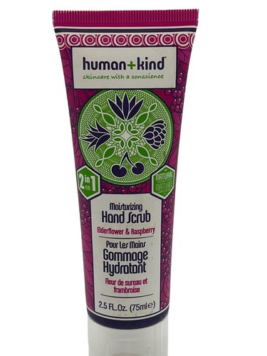 Human+Kind Moisturizing Hand Scrub, Elderflower & Raspberry, 2.5oz, - Picture 2 of 5