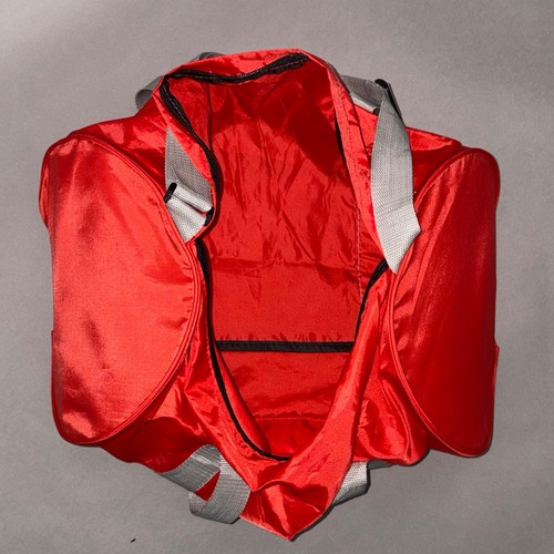 Vintage 1980s WHITEY'S ICE CREAM DUFFLE BAG Gym Moline Illinois 80s Travel Red - Picture 7 of 14