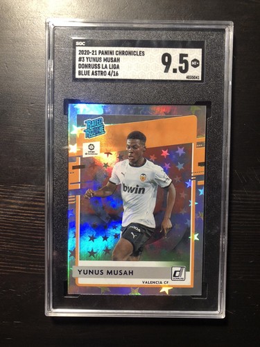 2020-21 Panini Chronicles Blue Astro /16 Yunus Musah #3 Rookie RC SGC 9.5 Card