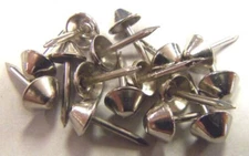 100 Nickel Plated Tapered Cone Head Decorative Tack Nail Upholstery Stud