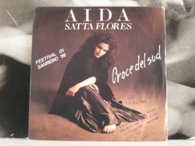 AIDA SATTA FLOWERS - SÜDKREUZ / ALKAID 45 UMDREHUNGEN 7'' SANREMO MISPRINT NOMADI