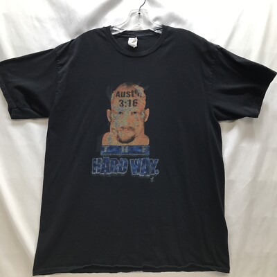 VINTAGE WWF WWE T SHIRT STONE COLD STEVE AUSTIN 3:16 THE HARD WAY