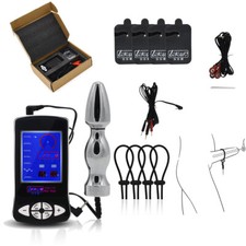 NEW Shock Kit E-Stim Electr Ring Big Plug Gloves Men Therapy Device Toy