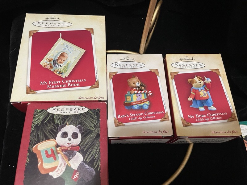 Hallmark Keepsake Baby's First, Second, Third And Fourth Christmas Ornaments Lot