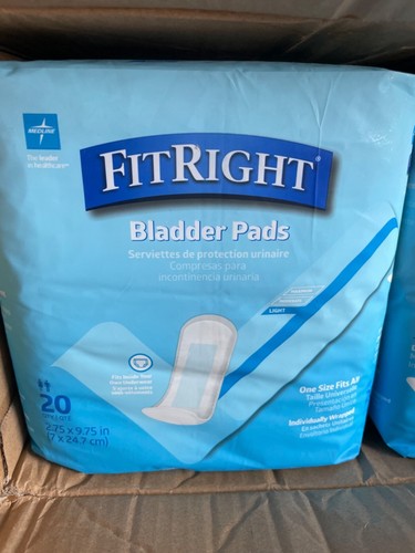 FitRight Blasenpolster Erwachsene 20CT 5er Packungen (insgesamt 100) leichte Saugfähigkeit!
