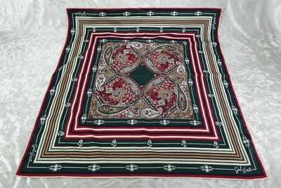 Girl Scouts Vintage Striped Neck Scarf 31 x 32'' Made In USA Polyester