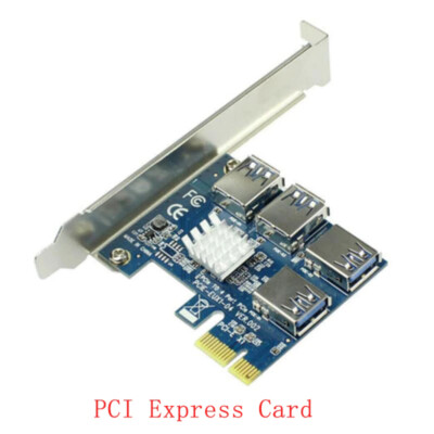 PCI-E To PCI-E Adapter 1 Turn 4 PCI-Express Slot 1x To16x USB3.0 Card Extender