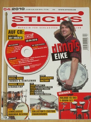 STICKS 04/2010 Magazin für Schlagzeug Eike Herwig Donots Thomas D Gentleman +CD