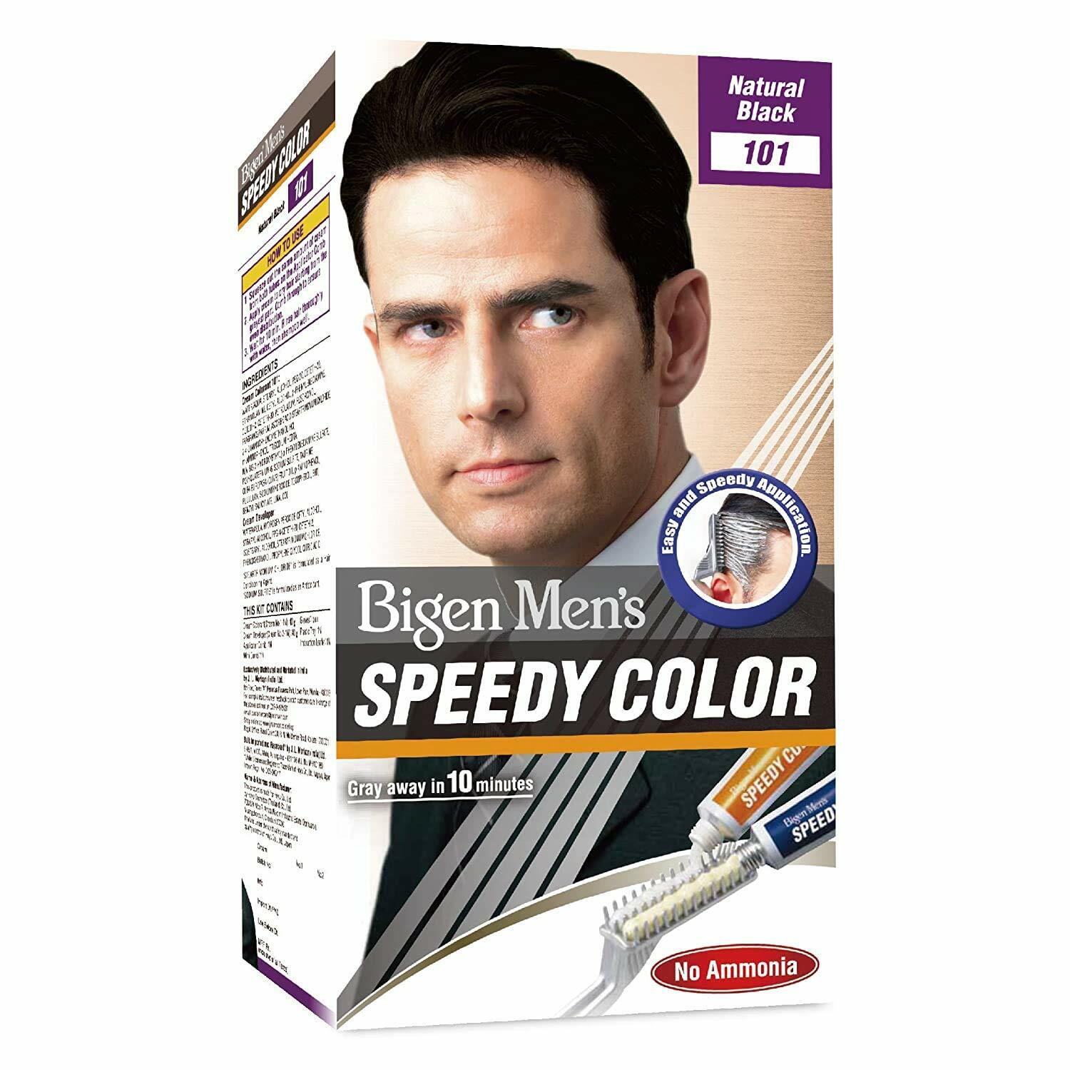Bigen Natural Black 101 Men's Speedy Colour with No Ammonia 1 Pack x 3 - Image 2