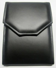 Novel Box Black Leatherette Jewelry Pearl Folder organizer Satin Interior 8.5x6