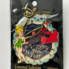 Japan - Tinker Bell - Pirate Ship Helm - Happy New Year 2004 Disney Pin 27288