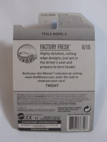 Hot Wheels Tesla Model S black Factory Fresh - Picture 2 of 2