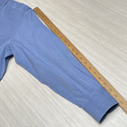 Brioni Mens Dress Shirt Blue Button Down Cotton size 41 / 16 Italy - Picture 9 of 12
