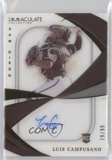 2021 Panini Immaculate Shadowbox Signatures 79/99 Luis Campusano #SS-LC Auto b8h