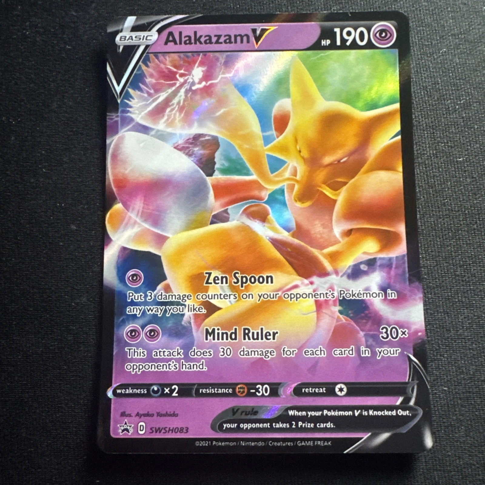 Alakazam V SWSH083 - Black Star Promo - Holo Pokemon Card - Near Mint (NM)