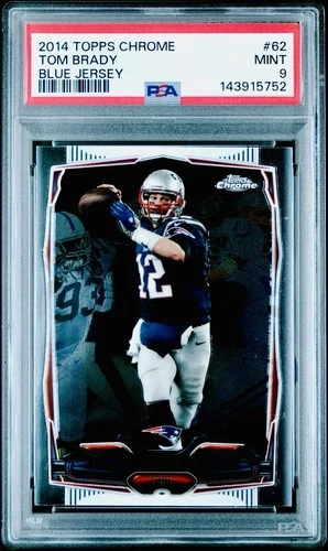 2014 Topps Chrome Tom Brady #62 Blue Jersey New England Patriots PSA 9 MINT 🔥