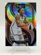 2025 #160 Tina Charles Panini Select WNBA Premier Silver Prizm Sun
