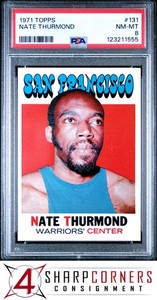 1971 TOPPS #131 NATE THURMOND WARRIORS HOF PSA 8