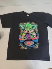 Star Wars Baby Yoda Neon Grogu Kids T Shirt Mandalorian Aztec Design Unique 