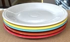 Fiesta Set of 5 Dinner Plates 10.5" Red Paprika Turquoise Blue Yellow White USA