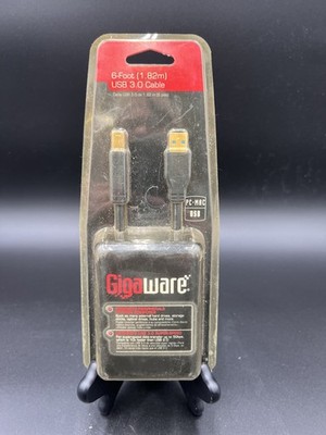 Gigaware Gold-Plated 6-Foot USB 3.0 Cable (2601524) USB-A TO USB-B - PC OR MAC