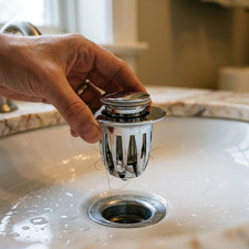 Bathroom Sink Drain Stopper Pop Up Anti-Odor Filter Net Accessory