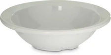 Reusable Melamine Fruit Bowl with Rim, 4.75 oz, White, for Home & Restaurant