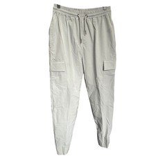 Aeropostale Womens Cargo Pants Light Gray A87 Drawstring Waist Casual XL