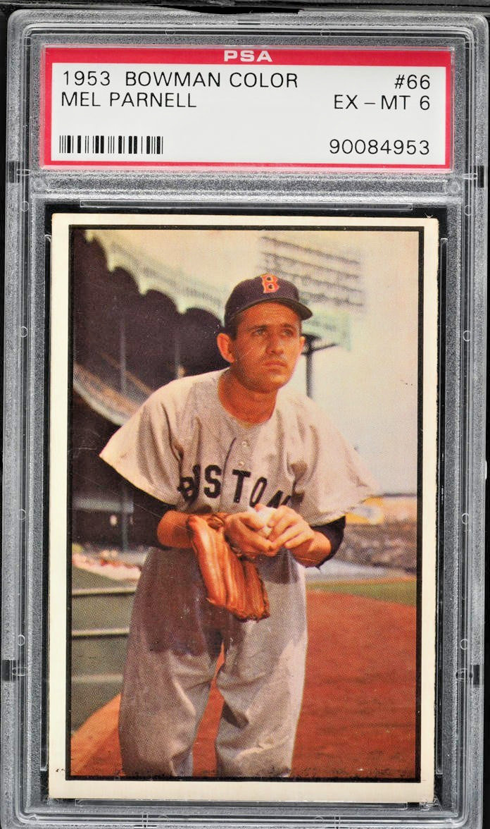 1953 Bowman Color #66 Mel Parnell PSA 6