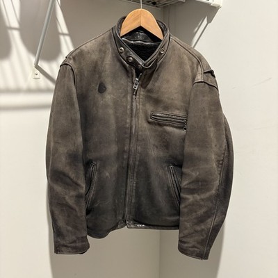 Vintage Schott 141 Cowhide Leather Cafe Racer Motorcycle Jacket Size 42 USA FADE