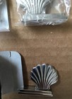 11 Party Silver Metal Shell Table Number, Greeting, Name Card Holders with Card — photo 3