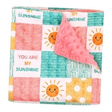 Baby Blanket for Girls, Super Soft Double Layer Mink Blankets 30x40 IN Sunshine