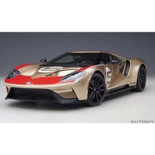 AUTOart 1/ 18 Ford GT Holman Moody Heritage Edition Gold/Red Mini Car