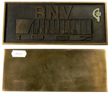 1967 B N V Bronze Plaque Medal  (07118)