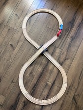 Wooden Train Track Lot w/ Bridge, 2 Trains   Compatible w/ Brio  Thomas