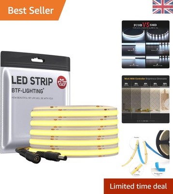 High Density 5M COB LED Strip - 3000K Dimmbar Warmweiß für moderne Räume