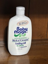 Vintage NOS Baby Magic Rich  n Creamy Oil 9oz Mennen Display Prop Nursery 90s